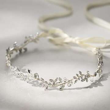 SWEETV Rhinestones Bridal Headband with Crystal Accents
