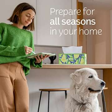 Kleenex Trusted Care Facial Tissues, 3 Flat Boxes, 160 Tissues per Box, 2-Ply (480 Total Tissues), Packaging May Vary