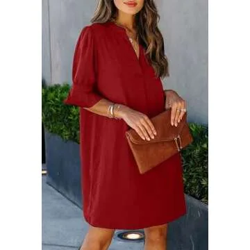 Wkior Summer Dress for Women | Cute & Comfy V-Neck Dress