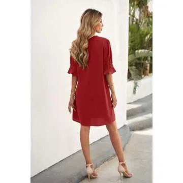 Wkior Summer Dress for Women | Cute & Comfy V-Neck Dress
