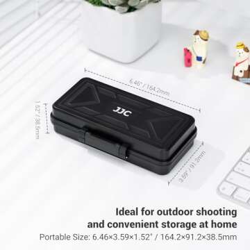 JJC Multi-Function Camera Battery Memory Card Storage Case for 6 SD Card,6 CFexpress Type-B/XQD Cards,5 CFexpress Type-A Cards,8 AA Batteries,3 Camera Batteries Holder Box for LP-E6 NP-FZ100 NPW235