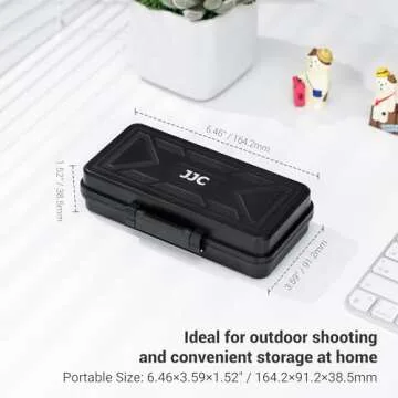 JJC Multi-Function Camera Battery Memory Card Storage Case for 6 SD Card,6 CFexpress Type-B/XQD Cards,5 CFexpress Type-A Cards,8 AA Batteries,3 Camera Batteries Holder Box for LP-E6 NP-FZ100 NPW235