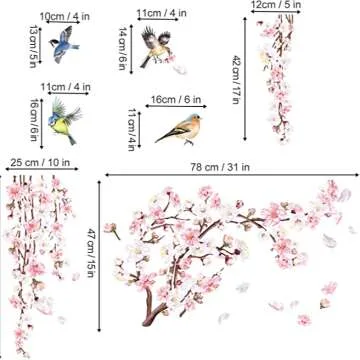 Cherry Blossom Branch Wall Stickers - Home Decor