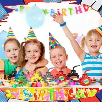 Maxcheck Hero Comic Themed Party Favor Gift Supplies Hero Cups with Straws and Lids,10 oz Plastic Cup for Pow Zap Bang Wham Boom Bulk Birthday Party Favor Supplies(12 Sets)