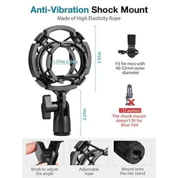 InnoGear Weighted Desktop Microphone Stand with Shock Mount