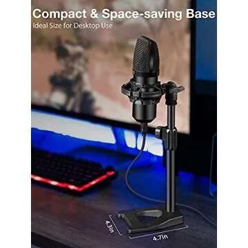 InnoGear Weighted Desktop Microphone Stand with Shock Mount