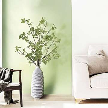 Ruidazon 2 pcs Artificial Greenery Stems, 41.3’’ Tall Fake Plants Branches Faux Greenery Ficus T...