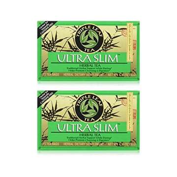 Triple Leaf Tea Ultra Slim - Pack of 2, 20 Bags Each for Effective Detox