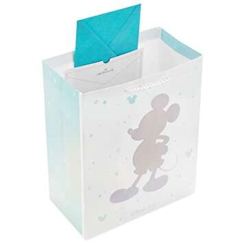 Hallmark Disney 100th Anniversary 13" Large Gift Bag with Wonderfill Tissue Paper (Mickey Mouse) for Kids, Adults, Collectors, Fans