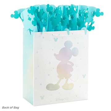 Hallmark Disney 100th Anniversary 13" Large Gift Bag with Wonderfill Tissue Paper (Mickey Mouse) for Kids, Adults, Collectors, Fans