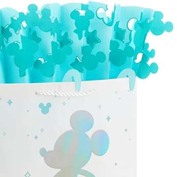 Hallmark Disney 100th Anniversary 13" Large Gift Bag with Wonderfill Tissue Paper (Mickey Mouse) for Kids, Adults, Collectors, Fans