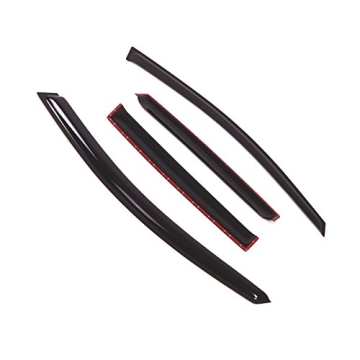 Tuningpros Window Visor Compatible with 2006-2008 VW Golf Rabbit GTI R32, DGWV2-504 Outside Mount De...