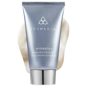 COSMEDIX Hydrate Plus Sunscreen with Broad Spectrum SPF 17 - Moisturizing Face & Body Sun Screen for...