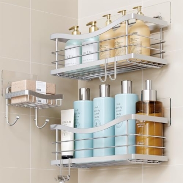 ODesign Shower Caddy 3 Pack | Rustproof SUS304 Stainless Steel Bathroom Organizer