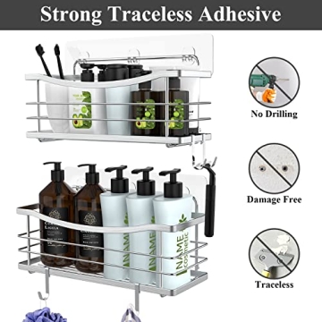 ODesign Rustproof Stainless Steel Shower Caddy Set