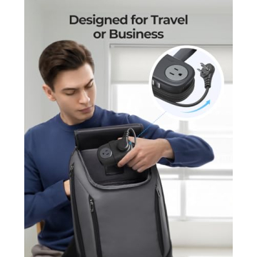 ORICO Travel Power Strip with USB Ports - Compact 7-in-1 Charging Solution