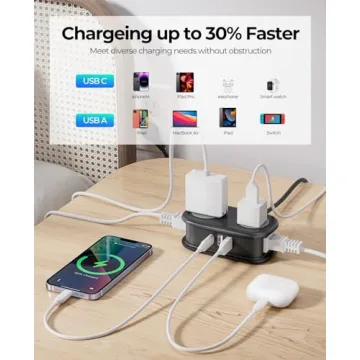 ORICO Travel Power Strip 4 Outlets 3 USB Ports Compact