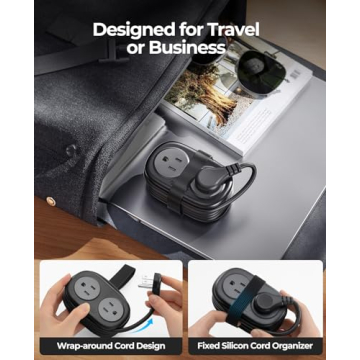 ORICO Travel Power Strip 4 Outlets 3 USB Ports Compact