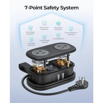 ORICO Travel Power Strip 4 Outlets 3 USB Ports Compact