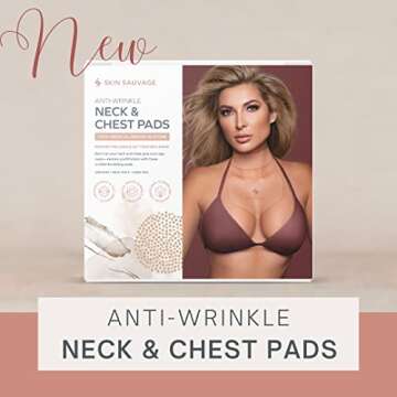 Neck and Chest Wrinkle Pads - Anti-Aging Skin Firming Lift to Moisturize Fine Lines & Sagging Prevention - Skin-Safe Silicone Skin Care pads - Reusable Overnight Smoother for Neck & Cleavage Decolletage