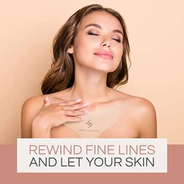 Neck and Chest Wrinkle Pads - Anti-Aging Skin Firming Lift to Moisturize Fine Lines & Sagging Prevention - Skin-Safe Silicone Skin Care pads - Reusable Overnight Smoother for Neck & Cleavage Decolletage