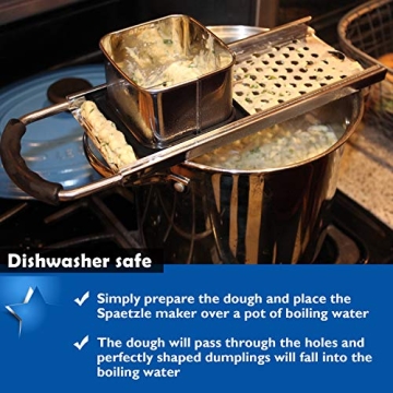 Premium Grade Stainless Steel Spaetzle Maker - Easy to Use