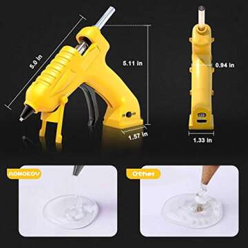 AONOKOY Cordless Hot Glue Gun with 20 Glue Sticks
