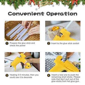 AONOKOY Cordless Hot Glue Gun with 20 Glue Sticks