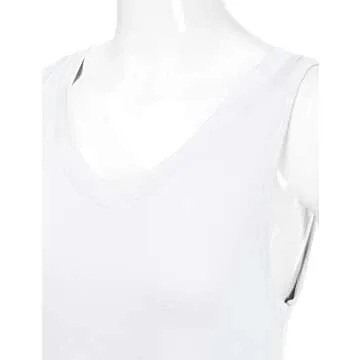danibe Women's Sleeveless V-Neck Flowy Blouse - Stylish Comfort