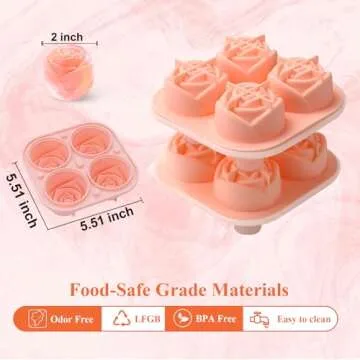 AIBIRUI Rose Ice Cube Mold for Cocktails and Gifts