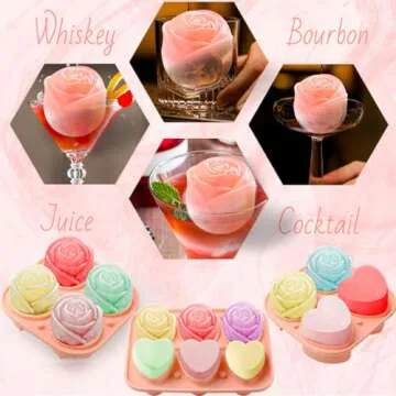 AIBIRUI Rose Ice Cube Mold for Cocktails and Gifts