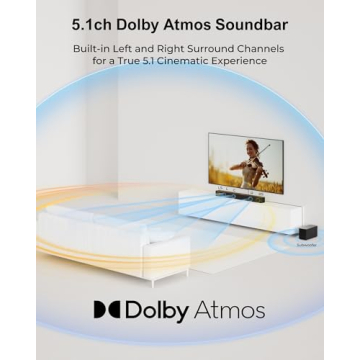 ULTIMEA 5.1CH Surround Sound Bar with Subwoofer