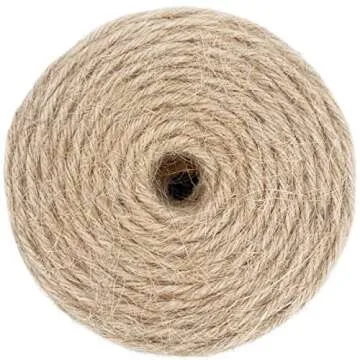 500FT Jute Twine Rope 3mm Natural Thick Garden Twine String Heavy Duty for Gardening Bundling Crafts Arts Gift Wrapping Packing Material Wedding Christmas Decoration Bulk