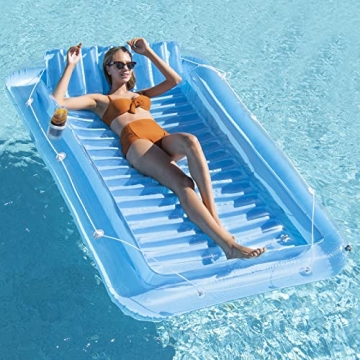 Ergonomic Inflatable Pool Float with Pillow - Perfect for Relaxation