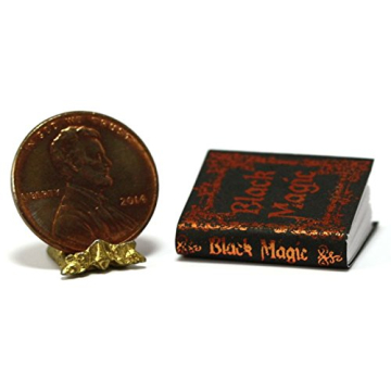 Miniature Halloween Black Magic Book for Dollhouses