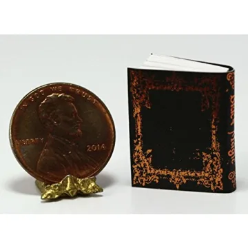 Miniature Halloween Black Magic Book for Dollhouses