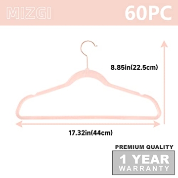 MIZGI Premium Velvet Hangers Heavy Duty Non-Slip Space Saving