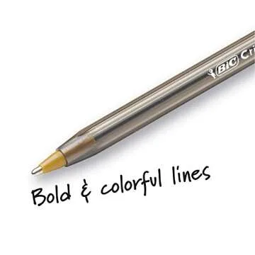 BIC Cristal Xtra Bold Ballpoint Pens, Bold Point (1.6mm) For Vivid And Dramatic Lines, Assorted Colors, 24-Count Pack