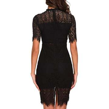 Zalalus High Neck Lace Cocktail Dress for Any Occasion