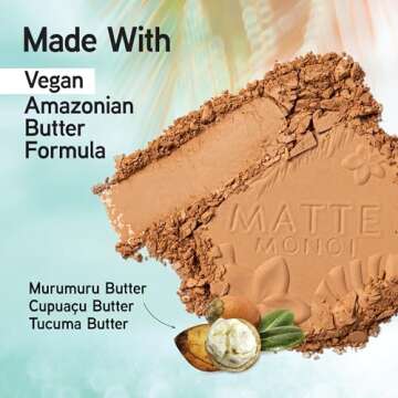 Physicians Formula Matte Monoi Butter Bronzer Matte Bronzer Powder Face Makeup, Dermatologist Tested, Light Bronzer