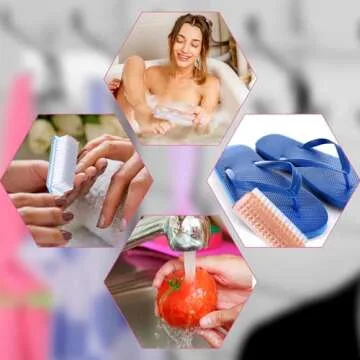 Patelai 15 Pieces Nail Brush Handle Grip for Cleaning Fingernails Toes Scrub Manicure Pedicure(Fresh Colors)