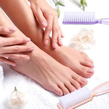 Patelai 15 Pieces Nail Brush Handle Grip for Cleaning Fingernails Toes Scrub Manicure Pedicure(Fresh Colors)