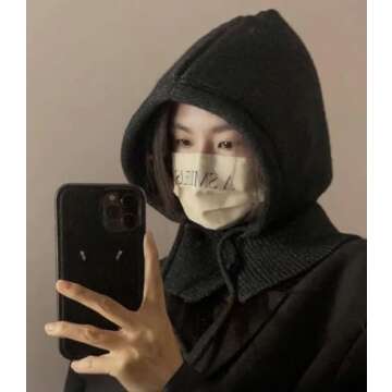 Unisex Knit Beanie with Adjustable Drawstring for Winter Warmth