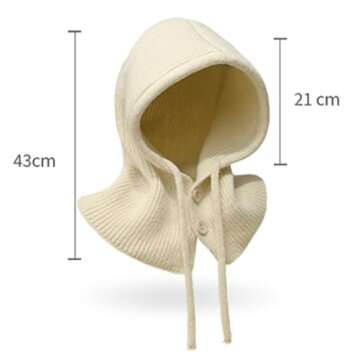 Unisex Knit Beanie with Adjustable Drawstring for Winter Warmth