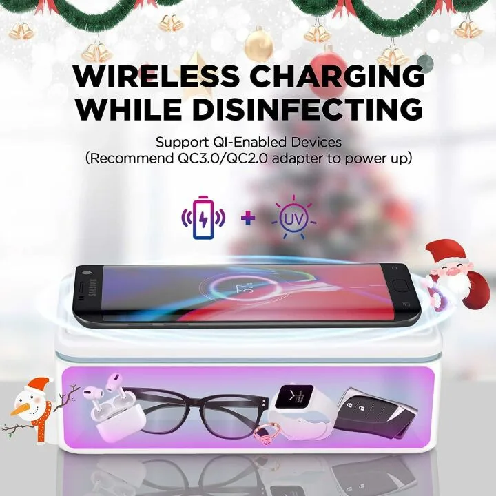 UV Light Sanitizer Box with Wireless Charging - Cahot