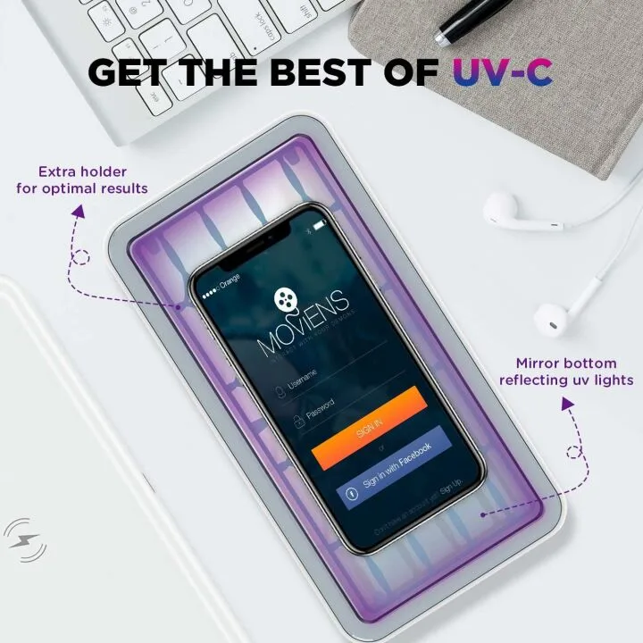 UV Light Sanitizer Box with Wireless Charging - Cahot