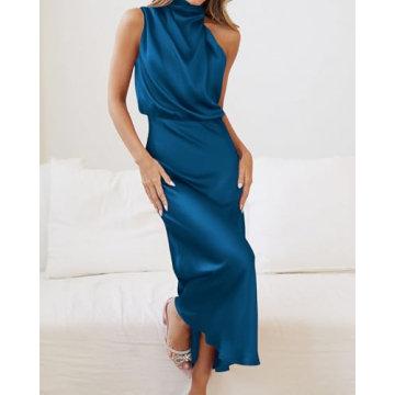 Elegant BTFBM Women's Satin Cocktail Dress for Weddings