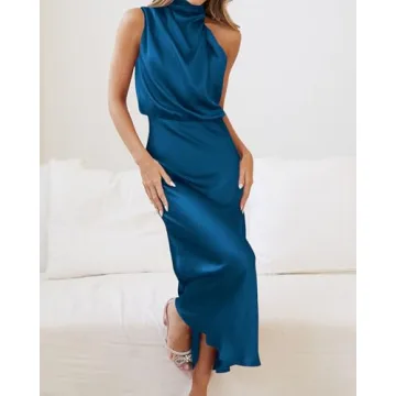 Elegant BTFBM Women's Satin Cocktail Dress for Weddings