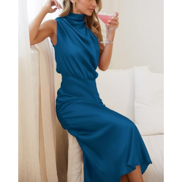 Elegant BTFBM Women's Satin Cocktail Dress for Weddings