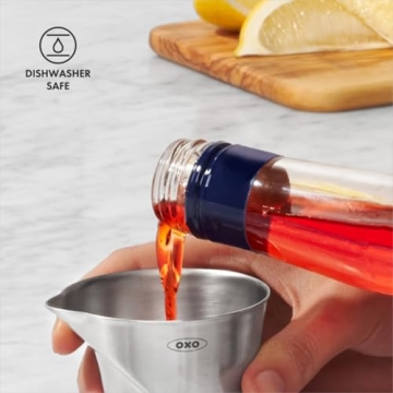 OXO SteeL Angled Measuring Jigger for Easy Pouring and Measuring